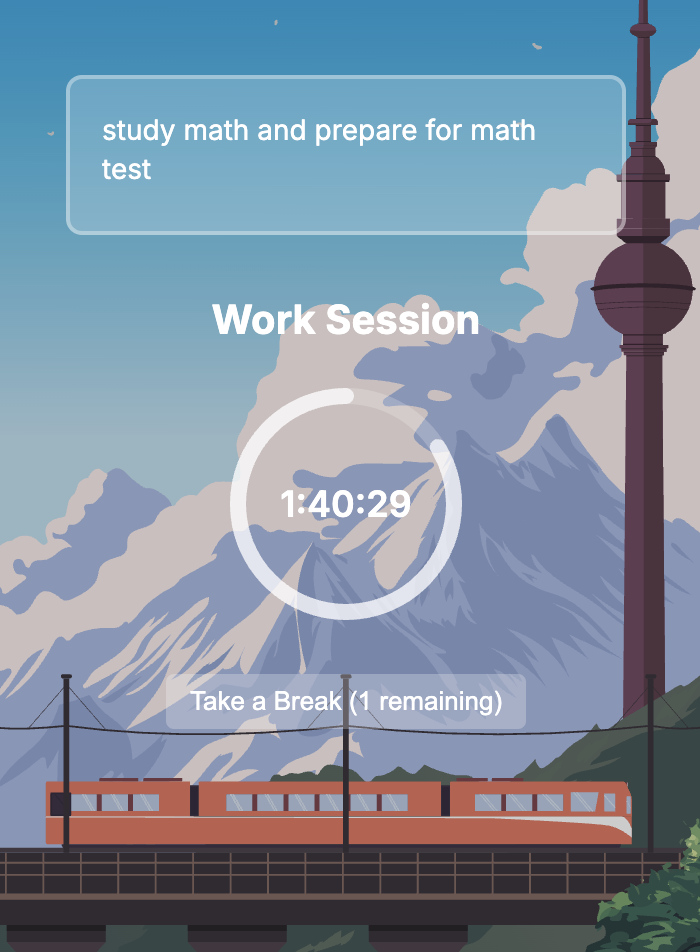 Set today's goal interface